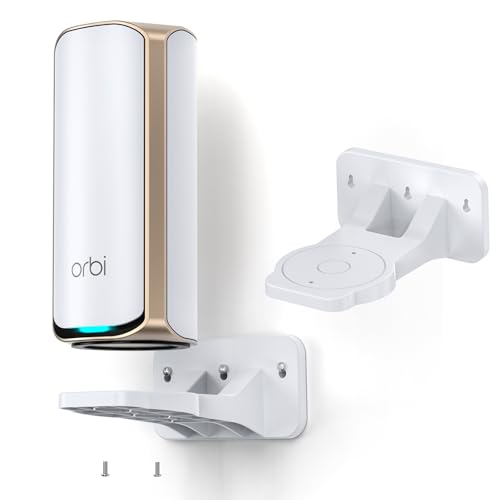 Image of EDUP Orbi WiFi 7 Mesh Wall Mount Kit for Netgear Orbi, White, 1-Pack | Fit for Orbi 360 /370 /870 /970 & Nighthawk WiFi 7 (RBEWMB-10000S), Durable ABS, Space-Saving Design, Easy Installation