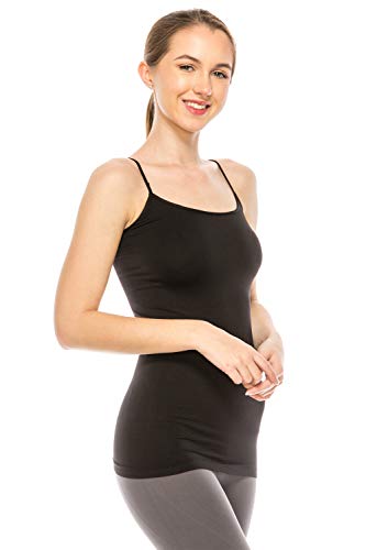 Kurve Women’s Seamless Camisole Tank Top – Stretch Spaghetti Strap Cami with UV Protective Fabric, UPF 50+ (Made in USA)2