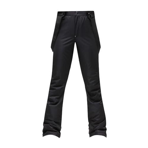 Skihose Damen Wasserdicht Hosenträger High Waist Snowboardhose Damen Cargo Baggy Warm Dicke Schneehose Winter Träger Ski Hosen Atmungsaktiv Outdoor Thermo Skihosen für Frauen Lang Mit Trägern