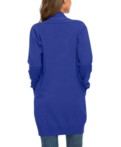 Image of Anymiss Womens Oversized Long Sweater Cardigan with Pockets - Long Sleeve Knit Kimono S-3X