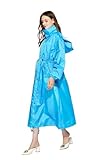 KarFri Commuter Raincoats for Women Waterproof Stylish Lightweight Coat Rain Jacket With Hood Plus Size M L XL (Color : Blue, Size : X-Large)