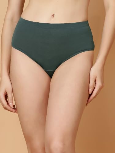 Image of SOIE Women High Rise Full Coverage Solid Colour Cotton Stretch Hipster Panty (Pack of 3)