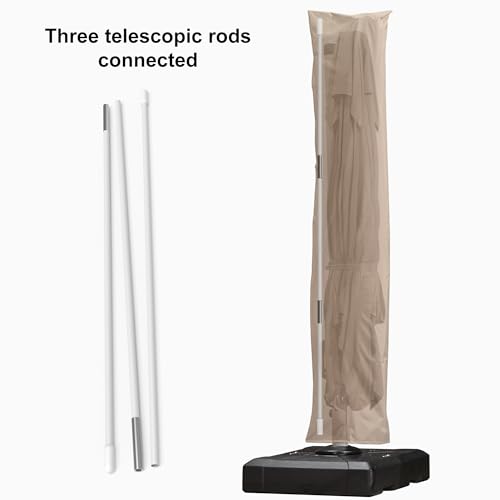 PURPLE LEAF Cantilever Umbrella Cover Outdoor Umbrella Patio Umbrella Cover, L Size Beige