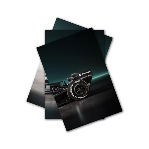 Image of Wrap & Wish 2026 Mercedes AMG F1 W17 E-Performance Side View Wall Split Posters Set (A3 Size, 12x18 Inch) | Pack of 3 | Vintage F1 Designs & Marvel Room Decor