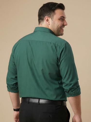 Image of Thomas Scott Men's Regular Fit Formal Shirt | 100% Cotton Long Sleeves | Spread Collar with Contrast Fabric (Available in Plus Size)
