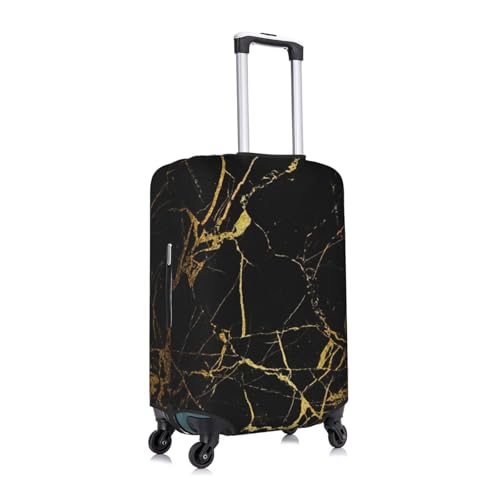 Black Gold Marble Print Luggage Cover For Suitcases, Elastic Travel Bag For Luggage, Stylish Design3
