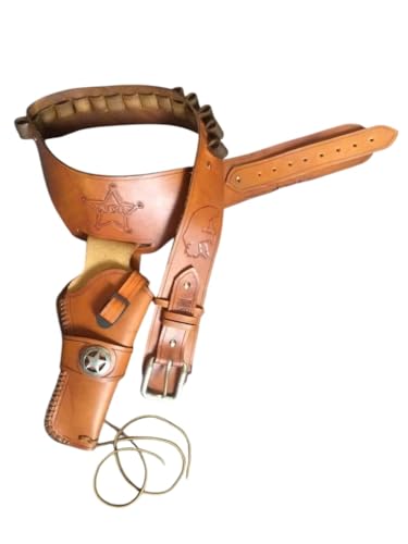 Colt North Western Rigs Cowboy Cartridge Belt with Ammo Gun Cover 357. 38. (Black Right & Left Hand, Size 2 (34