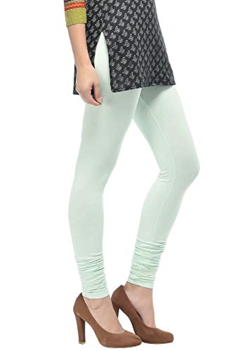 Image of Frenchtrendz Women's Cotton Spandex Stretchable Mid Rise Slim Fit Churidar Leggings Pull On
