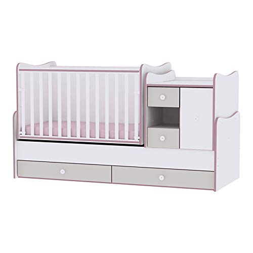 Le Lit Se Transforme En Lit Dadolescent Bureau Armoire Multifonction Lit Bebe Evolutif Combine Maxi Plus Ambre Lorelli Bebe Puericulture Lits Cages Atahari Com