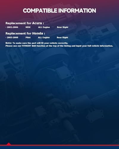 Image of KAX Disc Brake Caliper Assembly Fit for Honda Pilot 2003-2008, Acura MDX 2001-2006, Rear Right Passenger Side