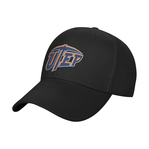 TEIJUIHX UTEP Miners Baseball Cap Casquette for Men Women Black