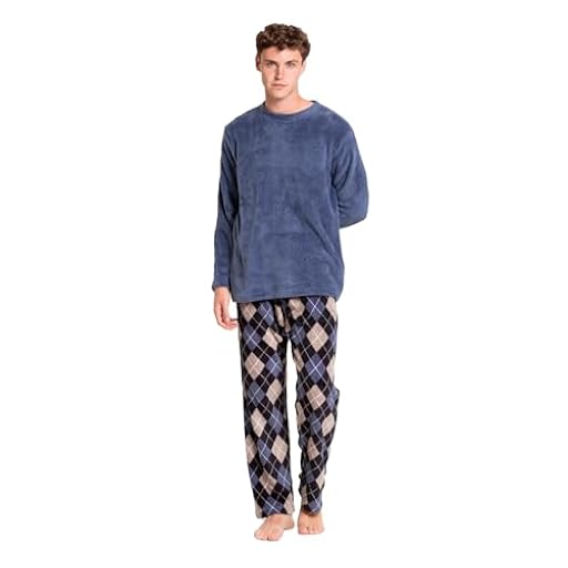 TRAMAS+ Pijama Hombre Invierno Coralina Manga Larga Polar Pantalón Largo - M, Roldán Azul | Ya disponible en tu tienda friki favorita! En mundofriki.es!