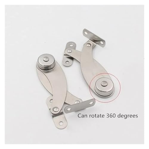 Ball Bearing Door Hinges 2pcs Stainless Steel Hydraulic Hinge Adjustable Randomly Stop Lift Up Flap Stay Support Hinges Cabinet Door Furniture Accessories(180 Degree) - Image 6