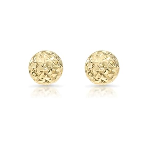 14k Yellow Gold Diamond-cut Ball Stud Earrings by TILO JEWELRY Cover