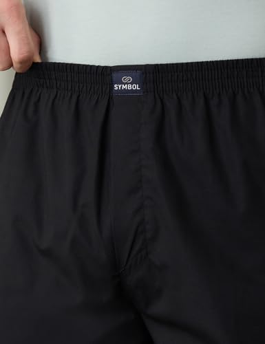 Image of Amazon Brand - Symbol Men Cotton Printed Boxer Shorts (Combo Pack of 2) Casual | Underwear | Half Pants | Short Pant - Regular Fit with Slant Pocket