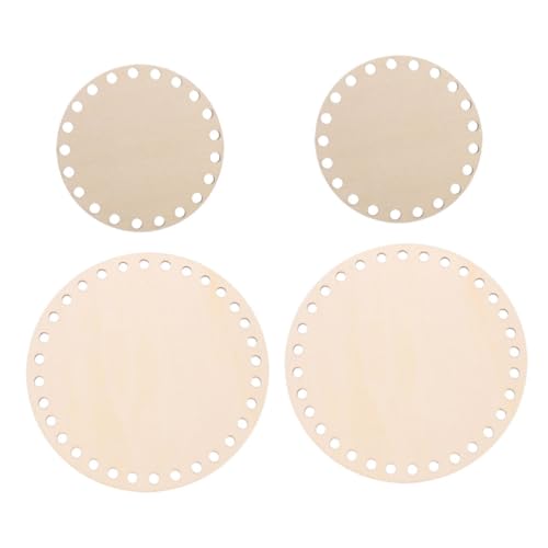 HOODANCOS 4Pcs Wooden Embroidery Hoop Frame Natural Wood Base for Crafting Crochet and Basket Weaving for Easy Setup and Portable Use for DIY Projects