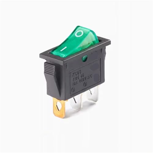 Interruptor basculante KCD3 verde para reparacion de electrodomesticos y maquinaria del hogar