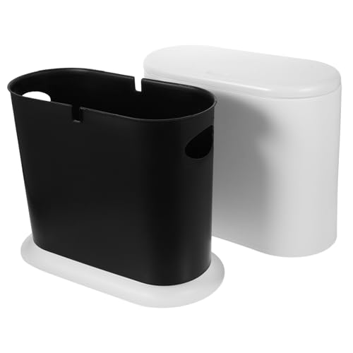 Cabilock Caneca de Basura Plástica Blanca 1.92 lb Rectangular