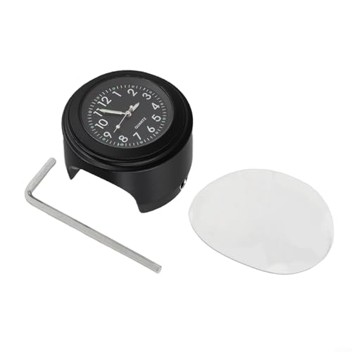 Montre de moto étanche innovante avec visibilité améliorée la nuit sur le guidon (panneau noir noir)