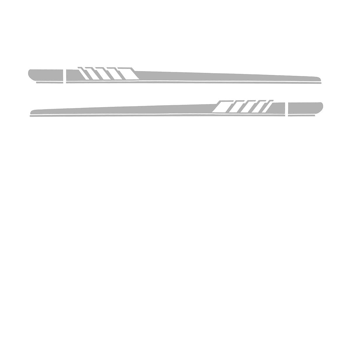 Tryagat 2 Pcs Car Side Skirt Stickers for VW Golf 5 V SCHRÄGHECK, Side Body Stripes Waterproof Line Decoration Graphics Protectors Decals Styling Accessories,White
