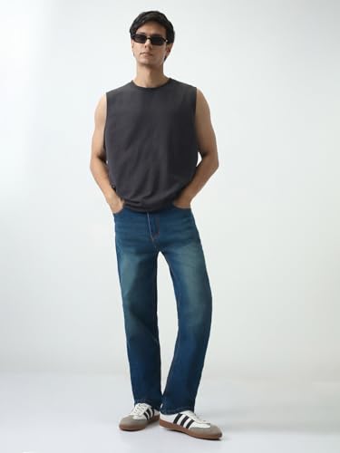 Image of Urbano Fashion Men's Straight Fit Heavy Washed Jeans Stretchable