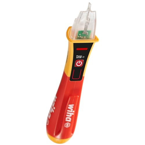 Wiha Détecteur de tension Volt sans contact, unipolaire, 90-1 000 V Courant Alternatif I Testeur de phase à signal optique (43798)