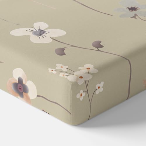 Image of Loreto 100% Cotton Elastic Fitted Bedsheet Double Bed with 2 Pillow Covers