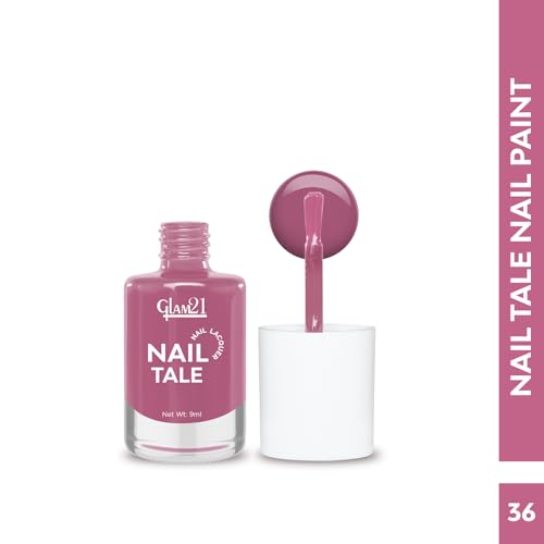 Image of Glam21 Nail Tale Nail Polish | Glossy Gel Finish | Rich Pigmentation | Chip Free | Quick Drying Formula | Long Lasting Nail Polish for Women | 9ml | Shade-36