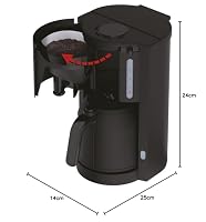 Krups Pro Aroma KM303810| Filterkaffeemaschine 1 Liter Fassungsvermögen | mit Thermokanne | 800 Watt | für 10-15 Tassen Kaffee | schwarz – Ansicht 8