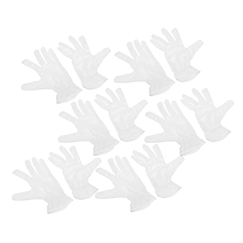 Guantes de algodón blancos PRETYZOOM para coleccionistas de monedas y joyas