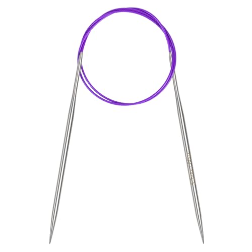 Coopay Rundstricknadeln 3 5mm Stricknadeln Rundstricknadel 80cm aus Edelstahl mit Flexiblem Kabel feste Metall-Rundstricknadel für Dicke & Feine Wolle Stricken Socken Pullover Handschuhe Schal