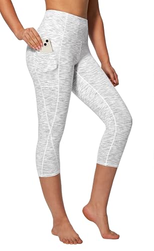 Image of Heathyoga Capri Leggings for Women High Waisted Capri Leggings with Pockets for Women Tummy Control Yoga Pants Women