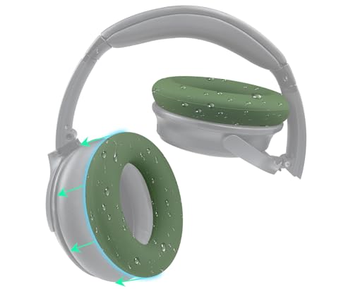 Image of SOULWIT Silicone Ear Pads Cover Protector for Bose QuietComfort QC15 QC25 QC2 QC35 QC45 /Ae2 Ae2i Ae2w /SoundTrue & SoundLink AE Headphones Cushions, Sweatproof, Easily Washable - Cypress Green