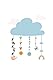A.S. Création Leinwandbild Kinderzimmer Wolken Mobile - Wandbild in Weiss, Bunt - 40 x 60 cm - DD132571