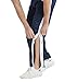 THWEI Mens Tear Away Basketball Pants Casual High Split Snap Button Post Surgery Sweatpants Navy M
