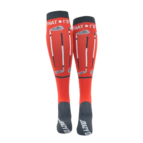 Crazy Dog T-Shirts Funny Compression Socks for Dad Hilarious Fathers Day High Socks for Men3