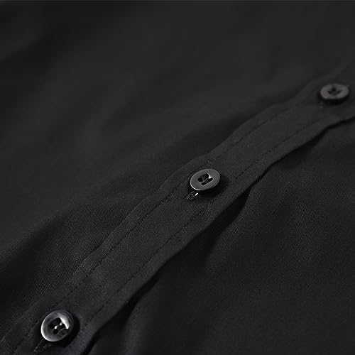 Boys' Button Down Dress Shirts Kids Long Sleeve Solid Collared Uniform Shirt for Toddler Boy (Size 2T-20)4