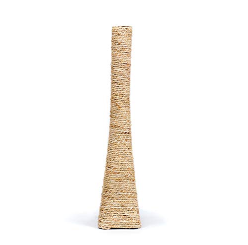 LEEWADEE-jarron-Grande-para-el-Suelo--jarron-Alto-Hecho-a-Mano-de-bambu-y-Rafia-contenedor-de-pie-para-Ramas-Decorativas-75-cm-Color-Natural 31hPOozoyOL