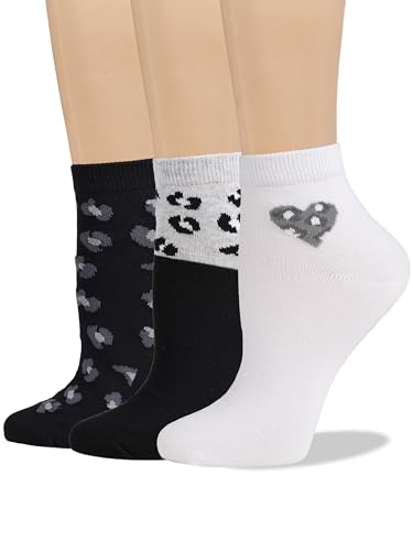Image of COTTON DAY Women's Soft Combed Cotton Socks Seamless Toe Black White Navy