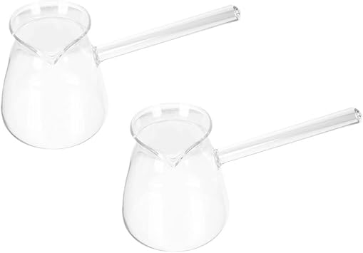 Transparent Turkish Coffee Pot - 450Ml Clear Glass Teapot for Hot and Cold Drinks Retro Design for Home Hotel and Tea House