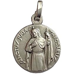 Anillo De San Judas Tadeo Plata I G J Medalla de San Judas Tadeo de Plata Maciza 925 - Patrón de Casos Imposibles (San Judas Figura Completa)