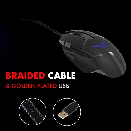 Image of Wings Crosshair 205 Wired Optical Gaming Mouse (USB 3.0, Black), one Size