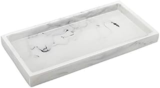 Emibele Jewelry Organizer Resin Tray, Bathroom Kitchen Dresser Vanity Tray Jewelry Dish Ring