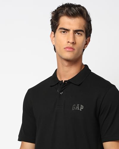 Image of Gap Men Solid Slim Fit Polo Neck Short Sleeves T-Shirt