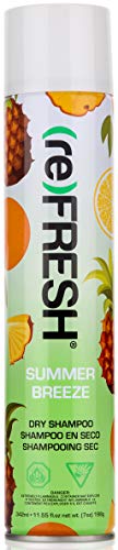 (re)FRESH - DRY SHAMPOO for Absorbing Hair Oil, Sweat, and Odor (Summer Breeze, 11.55 fl. oz.)