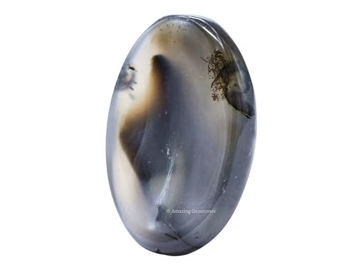 Image of Amazing Gemstone Dendrite Agate Worry Stone Crystals and Healing Stones - Worry Stones for Stress Relief Gifts - Piedra Crystal Fidget for Meditation - Unique Stocking Stuffers and Birthday Gifts