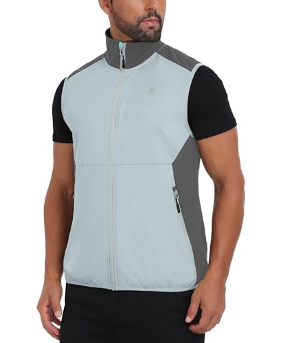 Image of Little Donkey Andy Men's Water-resistant Outerwear Vests, Stretch Windproof Vest for Cycling, Running, Golf