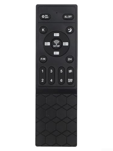 URPIZY Control de atenuación sin niveles para ventilador de techo, mando a distancia con tecnología inverter, 6 velocidades, función de temporizador, compatible con receptor DC 24 V, incluye mando a