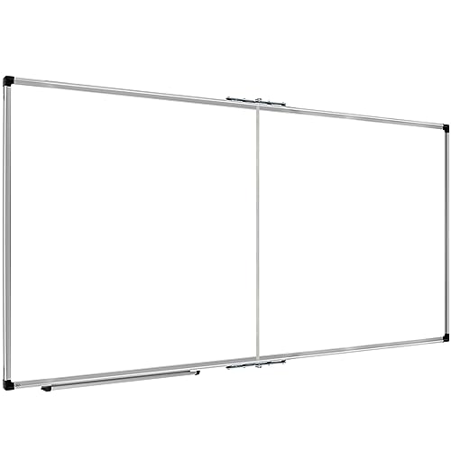 Image of XBoard Magnetic Whiteboard 60 x 36 Inch, Foldable Dry Erase White Board with Aluminium Frame & Marker Tray 5' x 3', Wall Mounted Folding Message Presentation Board