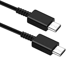 INTAAISH Type C To Type C, Fast Charging Cable Compatible with Samsung Galaxy A54/ A15/ A14/ A34/ A23/ F54/ F34/ F23/ F14/ M14/ M34/M33/S21 Fe/S22/S23/S23 Fe 5G/S24,Black (FCC_07)